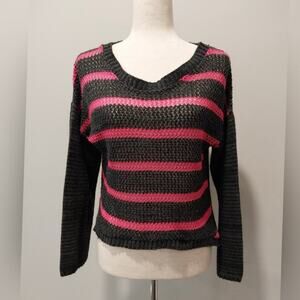 Cool Attitude Pullover Crop Sweater Long Sleeve Size Large